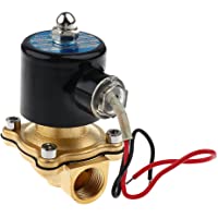 12V DC 1-2pulgadas latón Solenoide Electroválvula para Aire Agua Gas Normal Cerrado